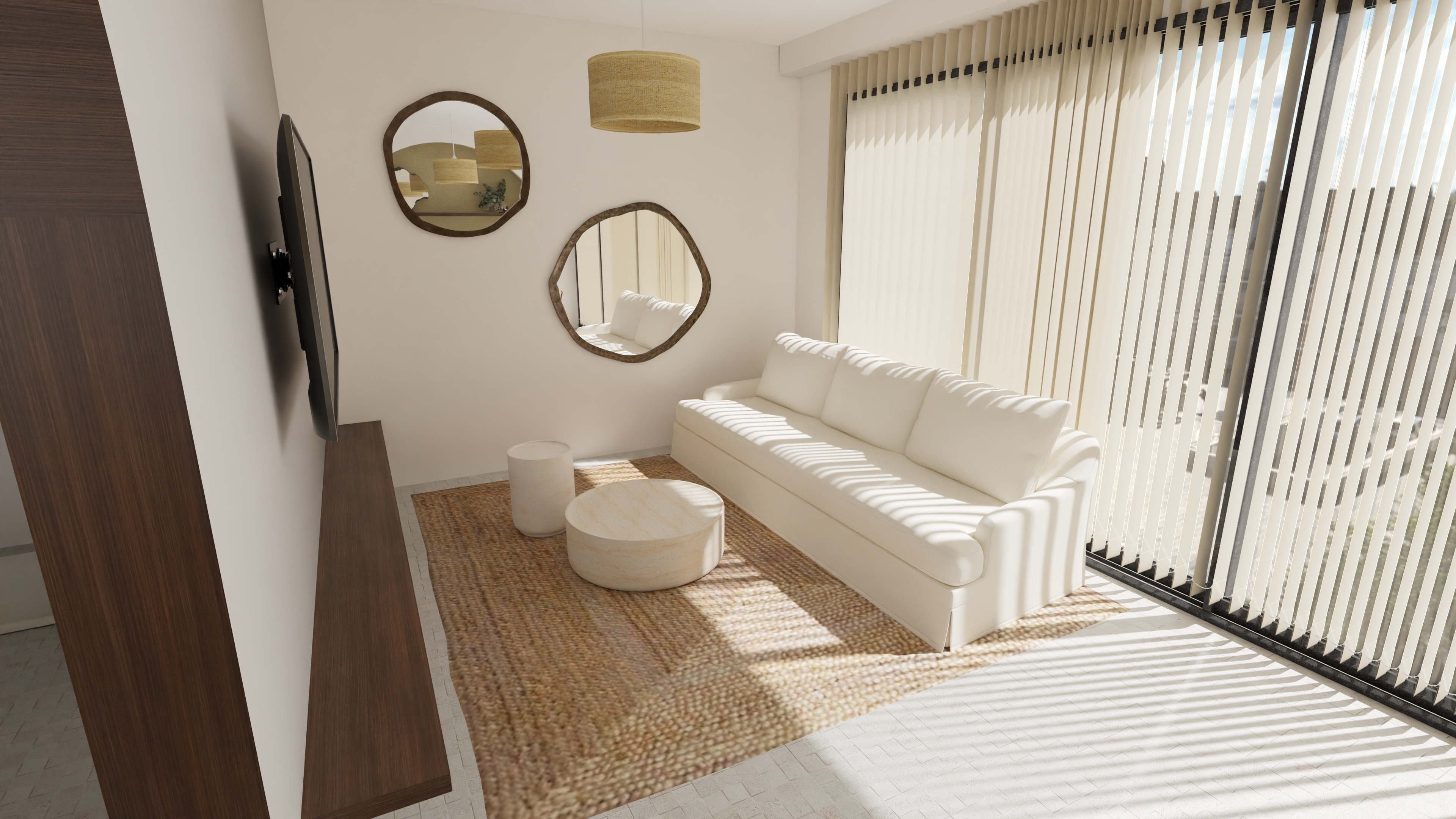 Salón Contemporáneo con Acabados Naturales - Imagen 3